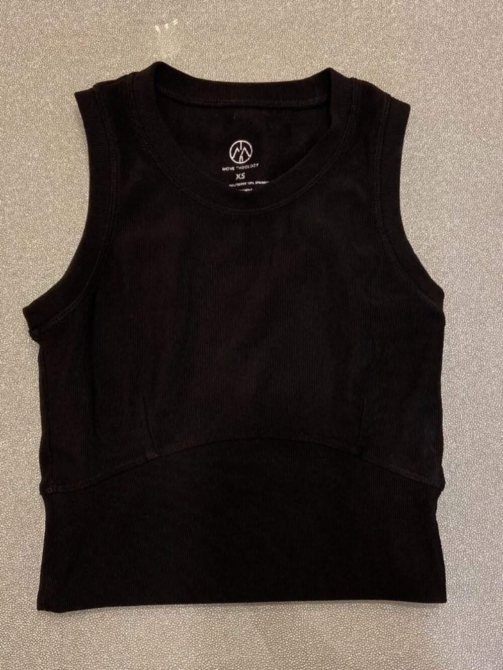 MOVE THEOLOGY Cropped Tank Top – Black – Size XS